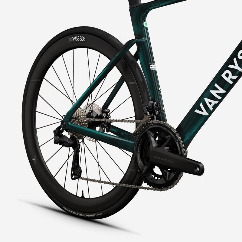Bicicletă șosea Shimano Ultegra Di2 2x12v senzor de putere RCR PRO Verde abis