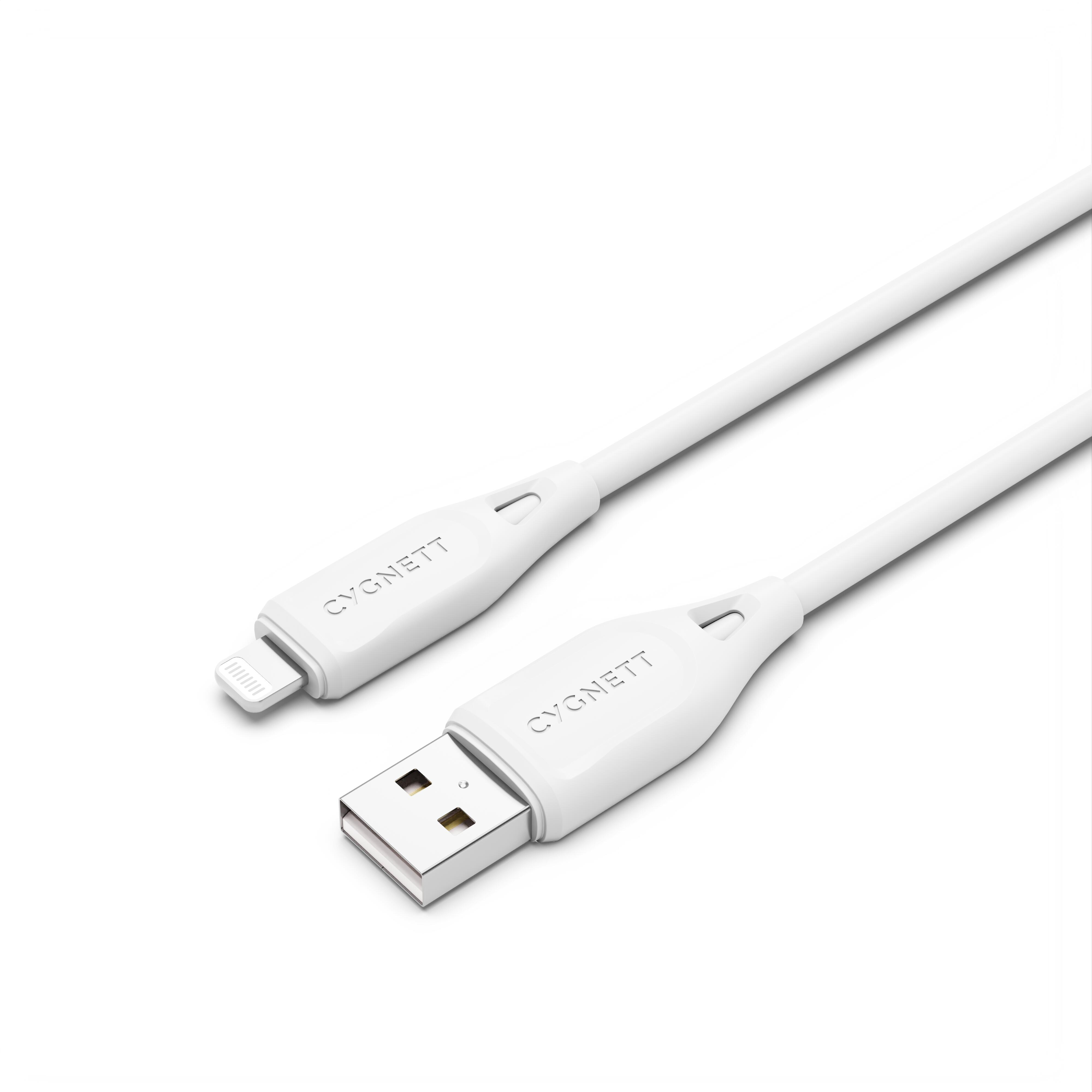 Cygnet Essentials Gen2 Lightning to USB-A Cable 1M – White