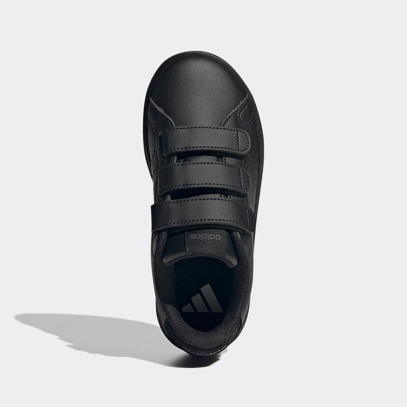 Încălțăminte cu benzi cu arici Educație fizică ADIDAS Advantage Negru Copii