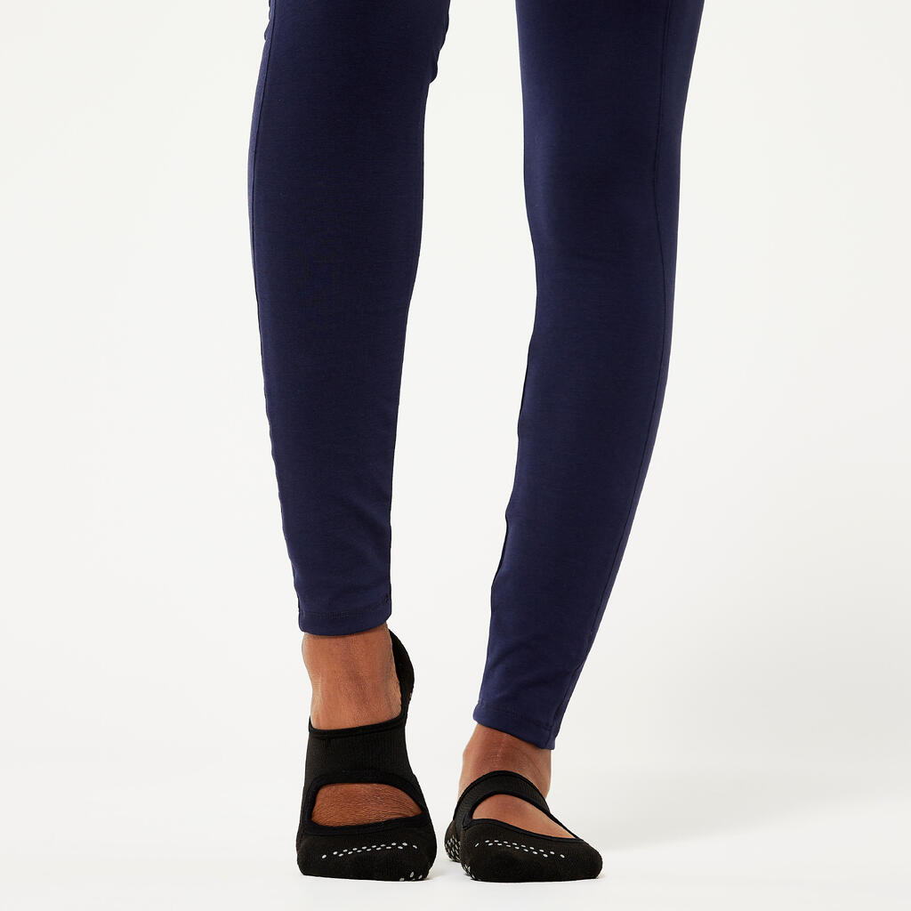 Chaussettes antidérapantes femme, noir