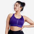 High Support Zip-Up Sports Bra with Cups, Adjustable Straps FBRA920 - Purple