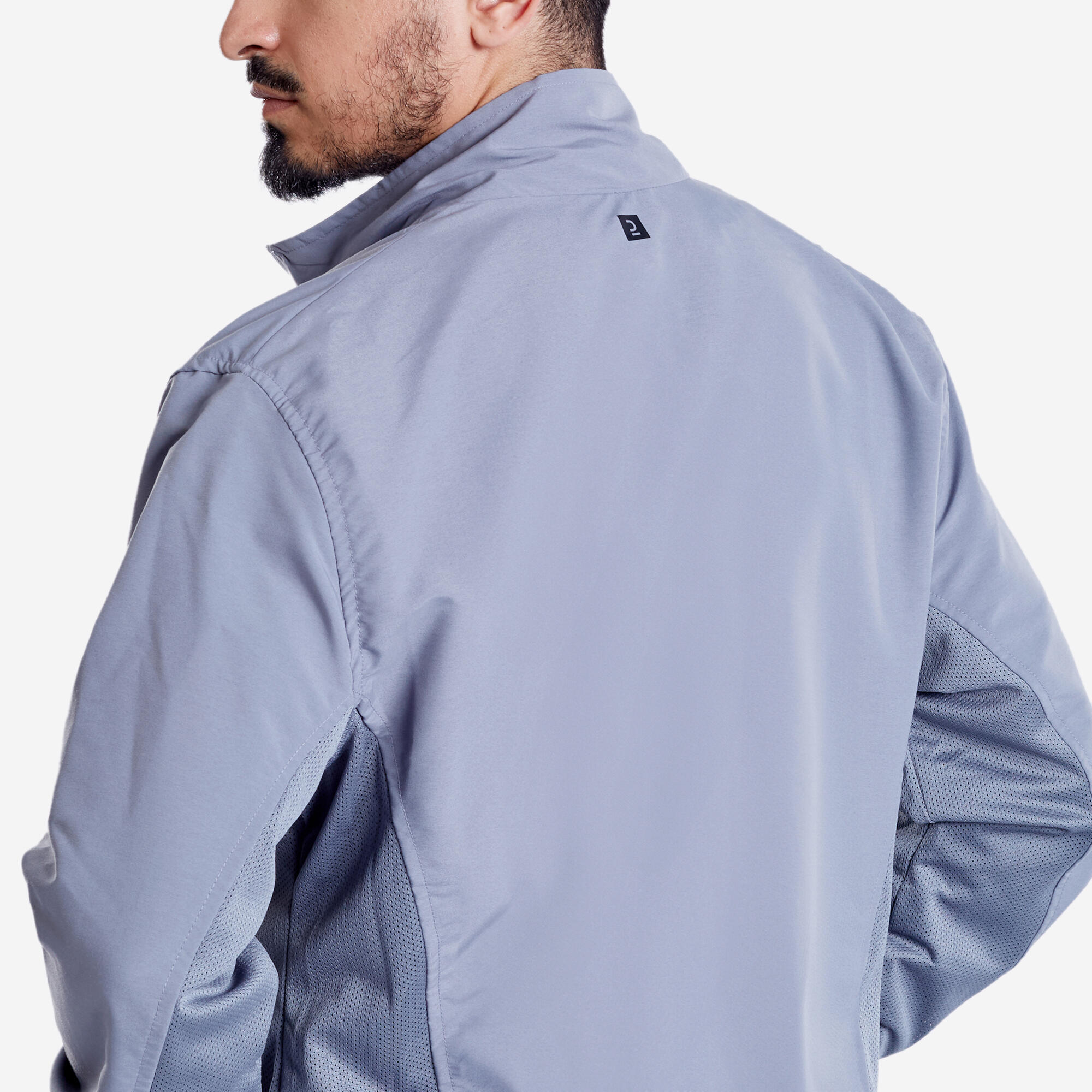 Men Fitness Tracksuit Jacket with Moisture Management FJA 100 - Concrete Grey