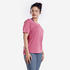 Women's Short-Sleeved Fitness T-Shirt - Ash Pink