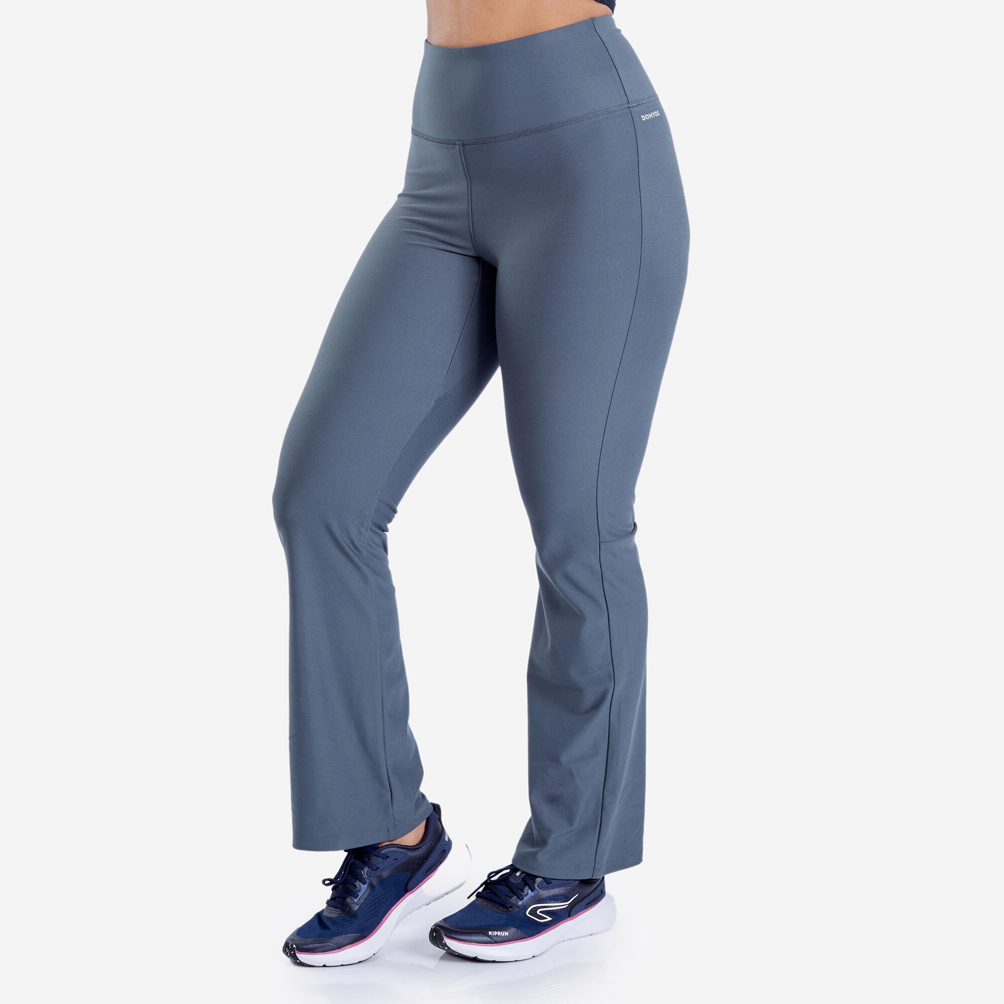 Women Gym Trackpants, Flared and Stretchable, Quick Dry, Opaque Fabric - Green