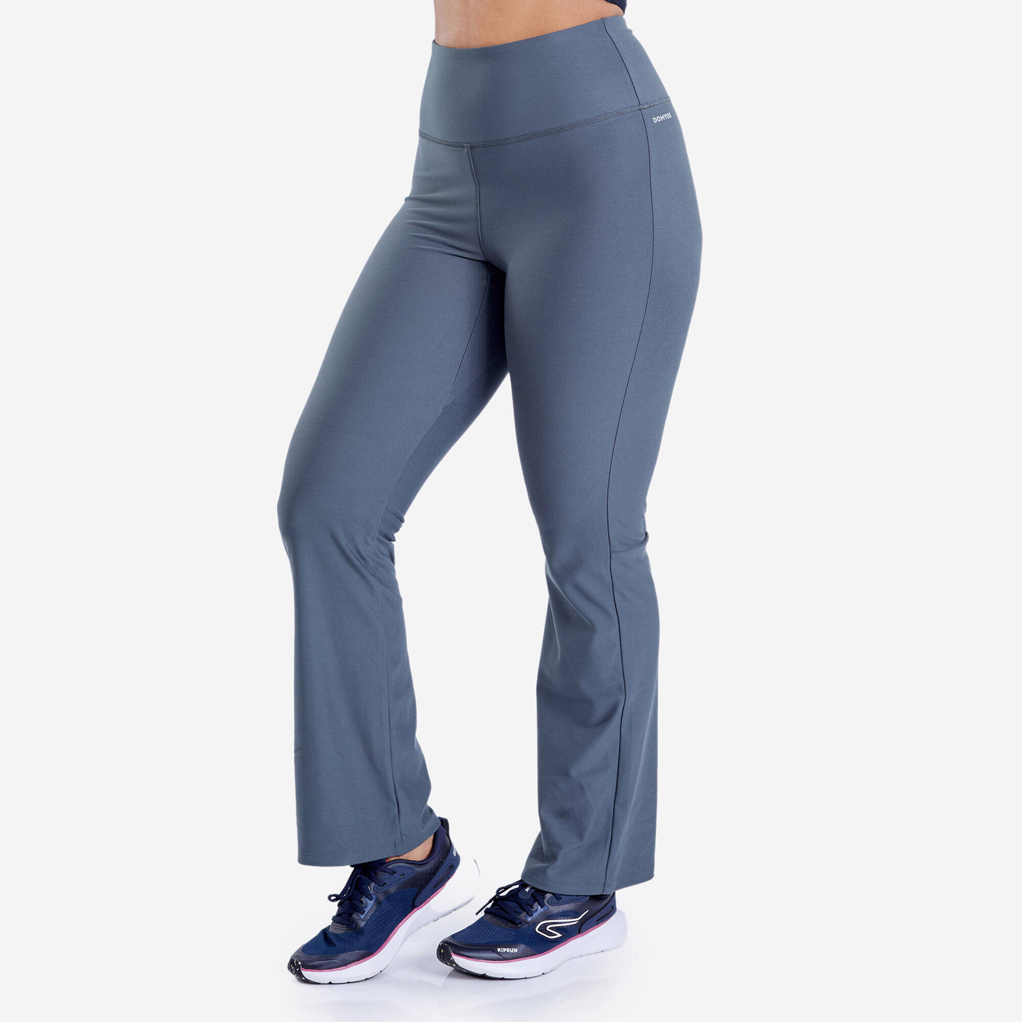 Women Gym Trackpants, Flared and Stretchable, Quick Dry, Opaque Fabric - Green -  3