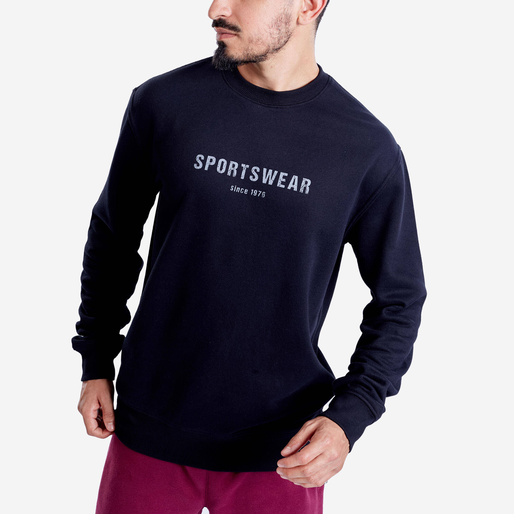 MEN FLEECE SWEATER CREW NECK 500 -  3