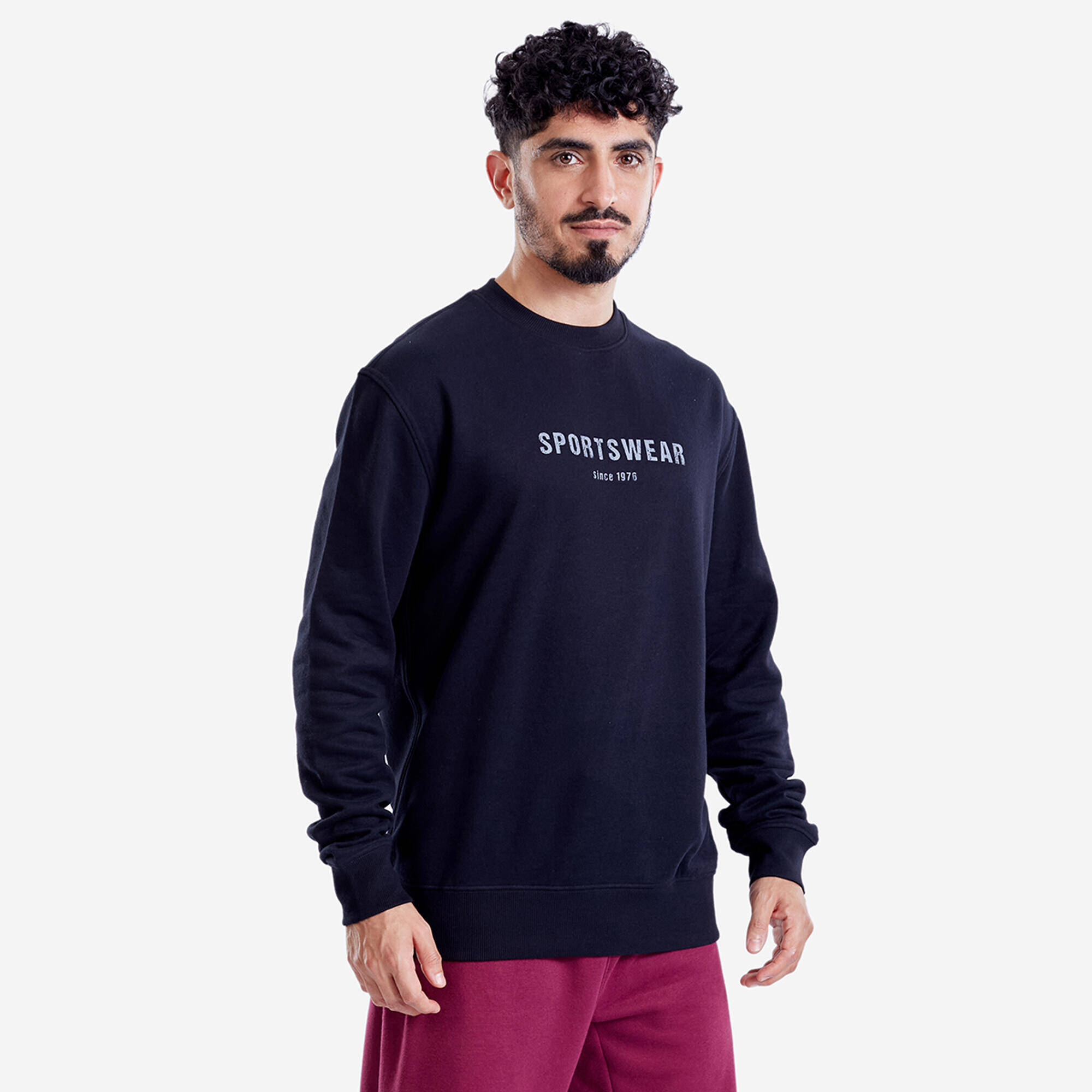 MEN FLEECE SWEATER CREW NECK 500 -  1