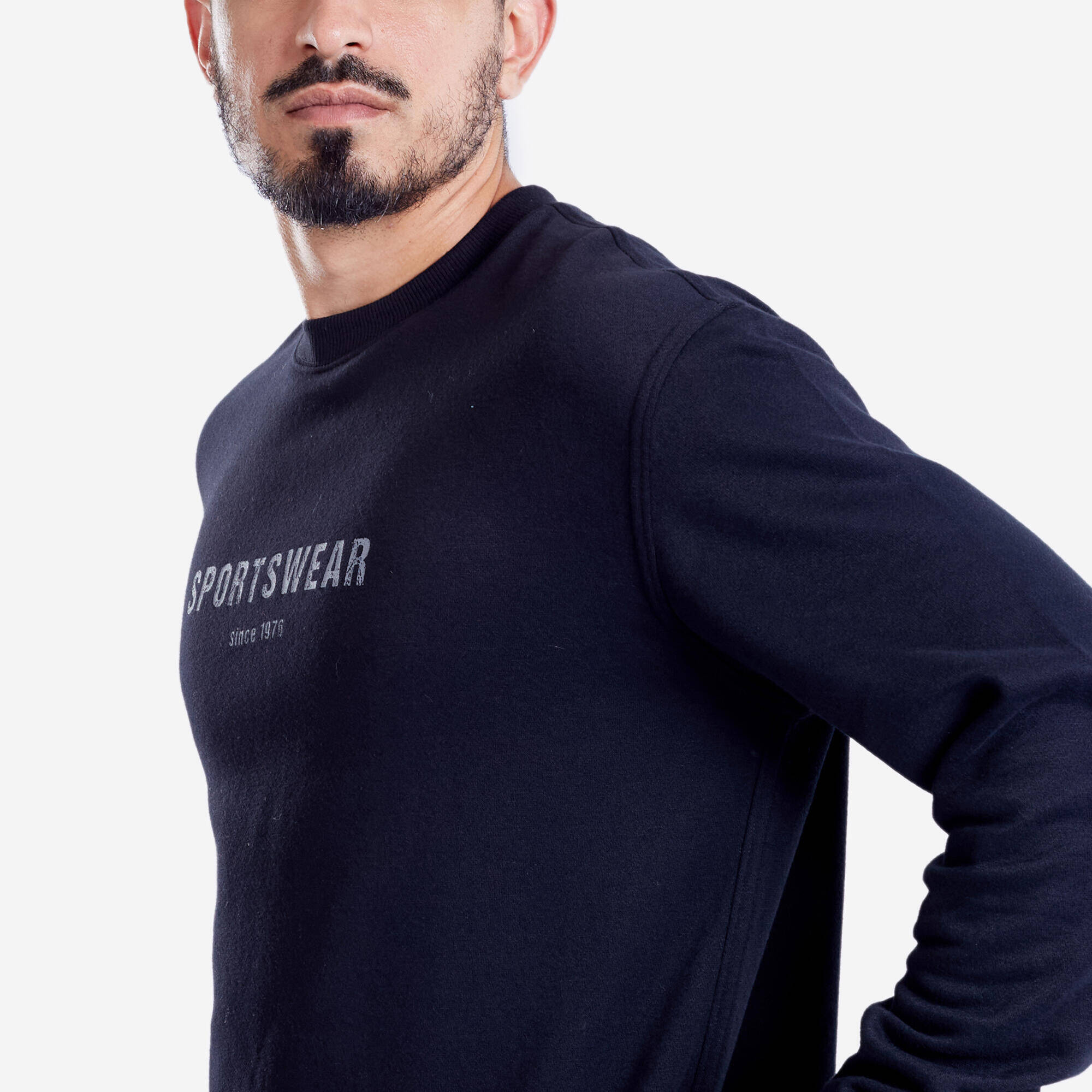 MEN FLEECE SWEATER CREW NECK 500 -  2