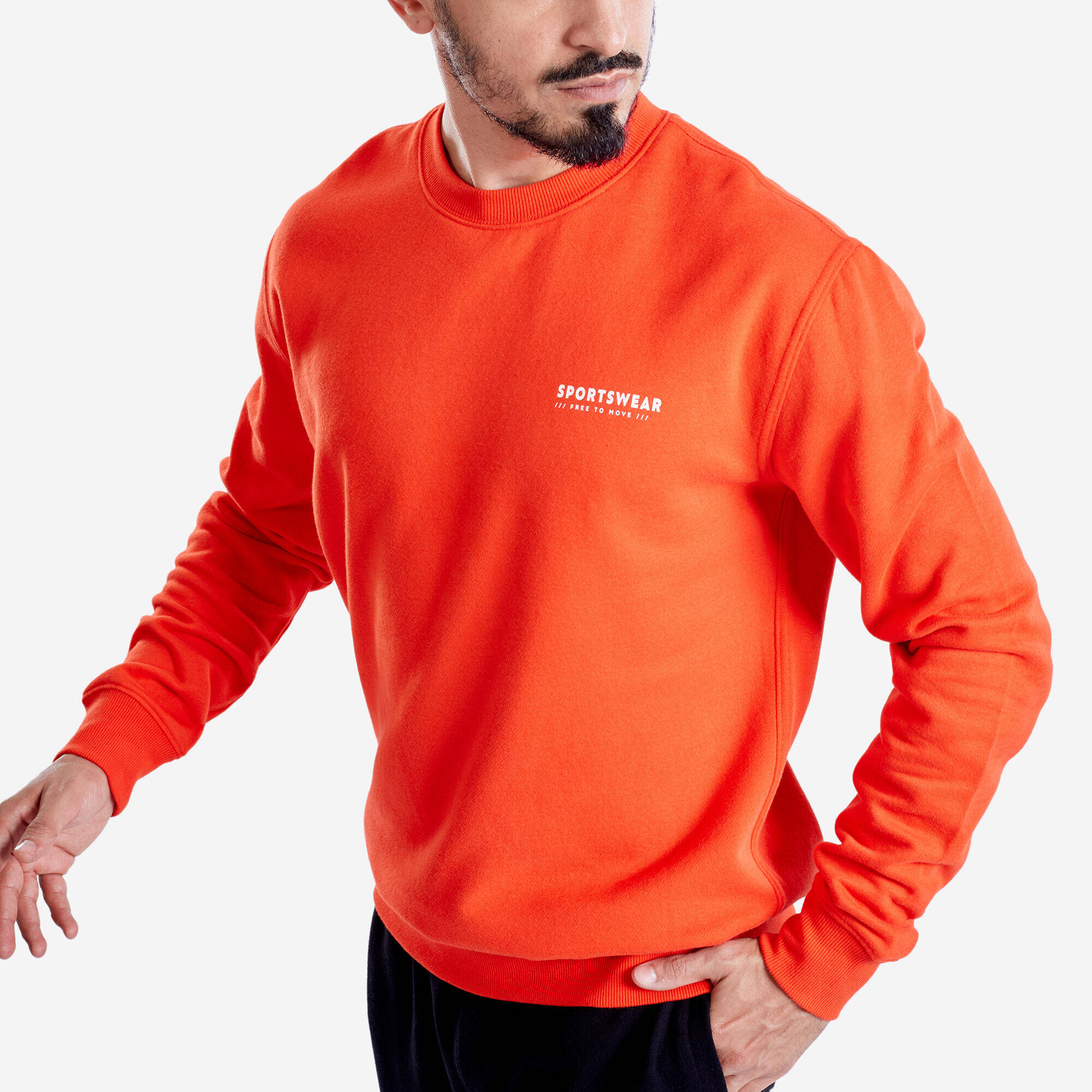 MEN FLEECE SWEATER CREW NECK 500 -  2