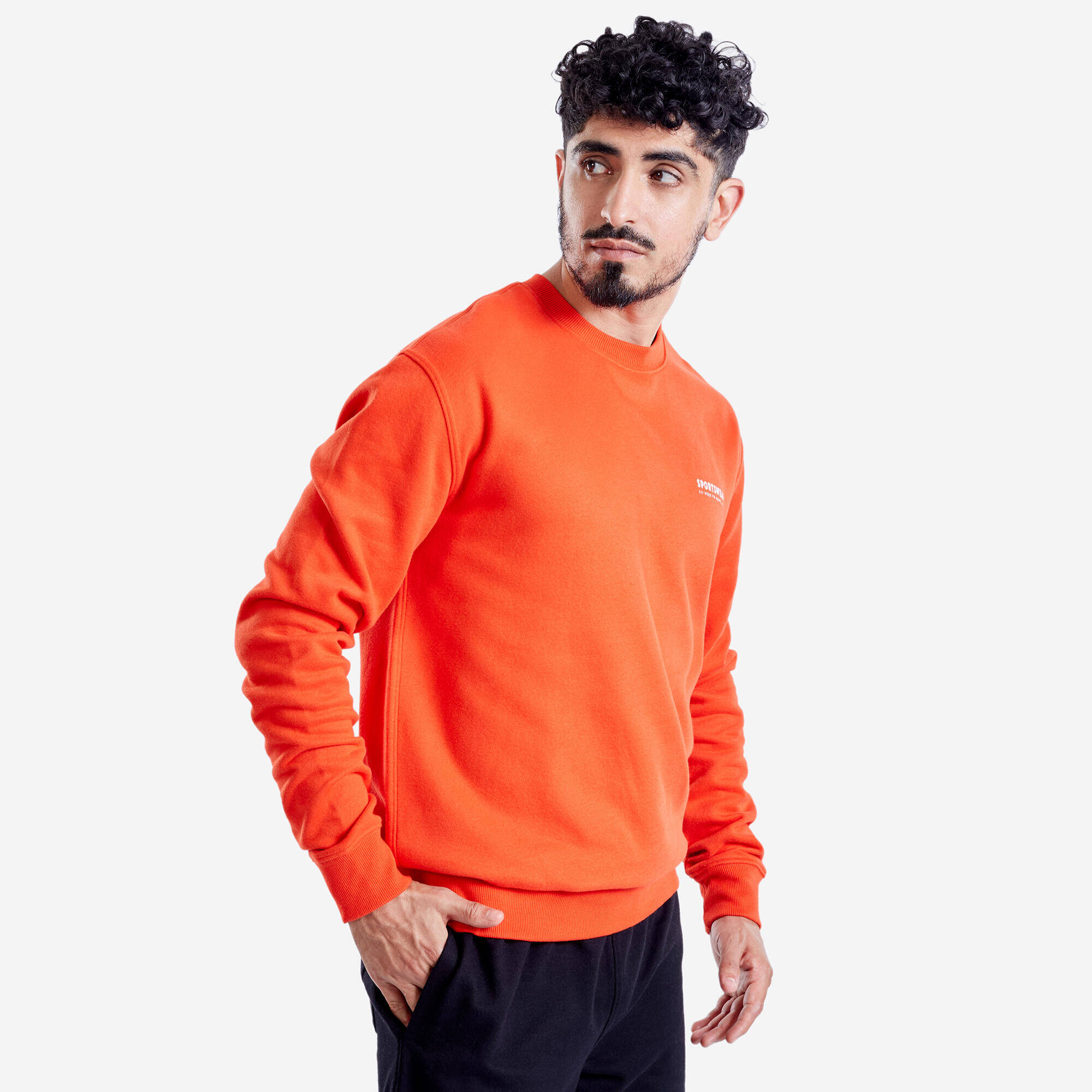 MEN FLEECE SWEATER CREW NECK 500 -  1