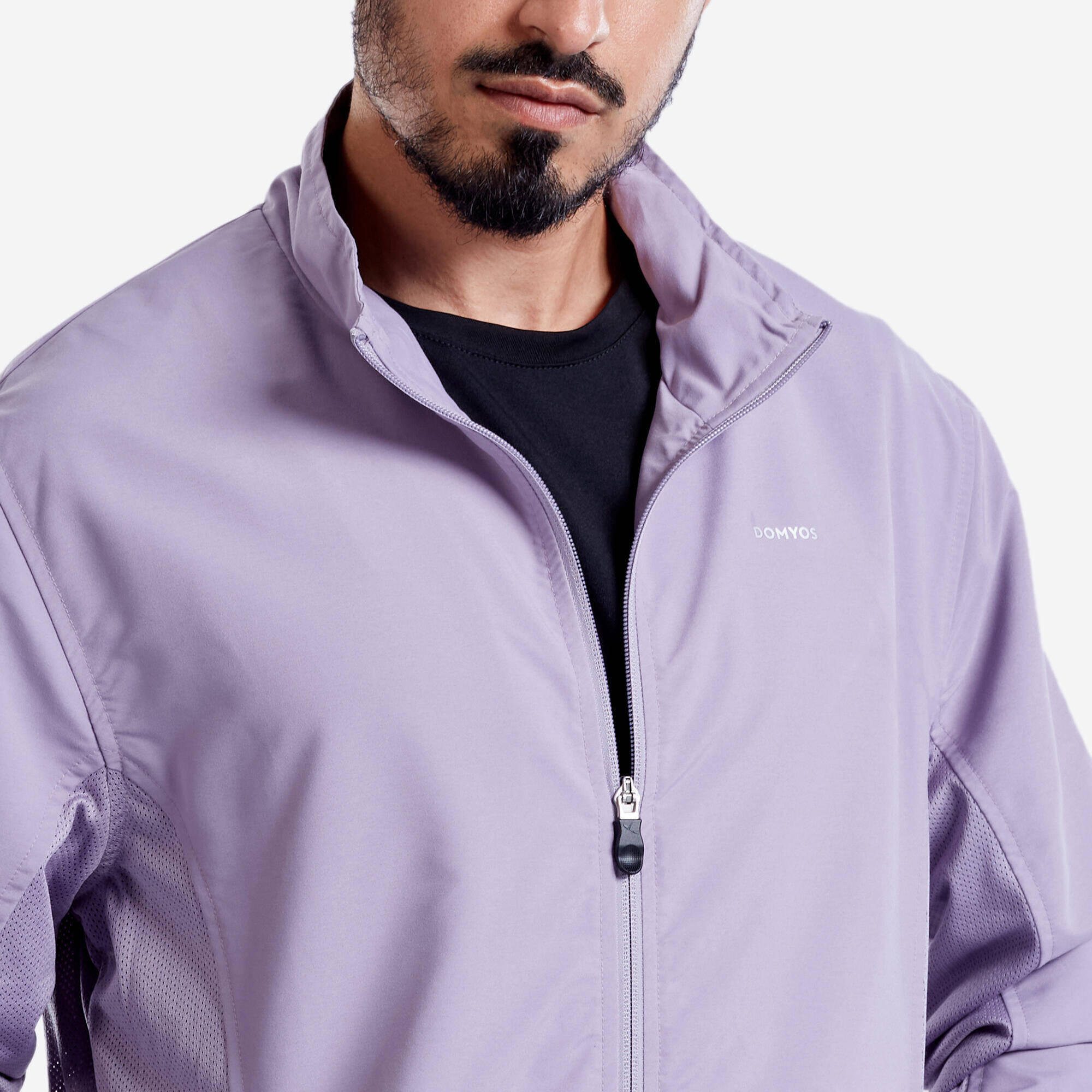 Men Fitness Tracksuit Jacket with Moisture Management FJA 100 - Smoked Purple -  5
