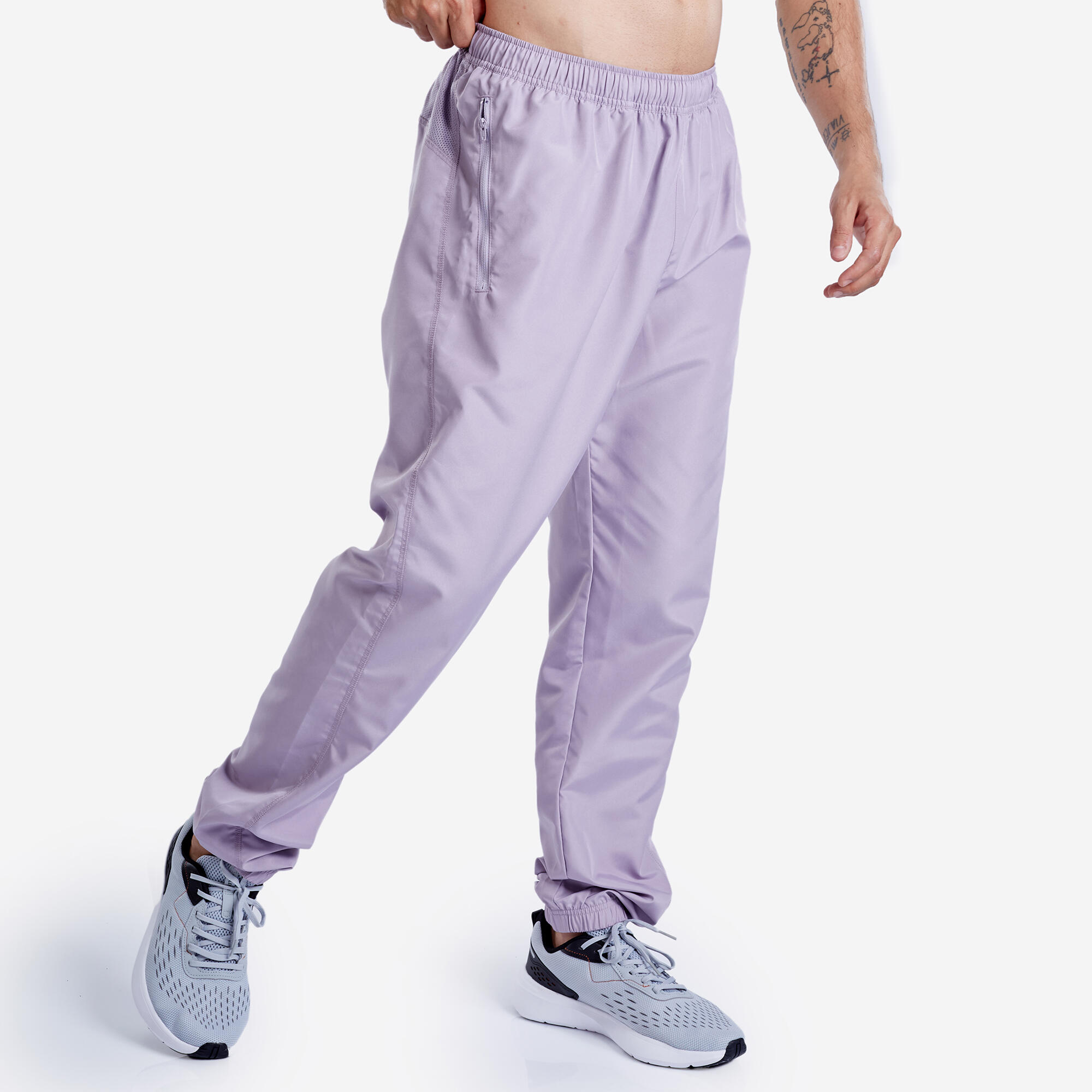 Men's Cardio Fitness Training Regular Bottoms Run 120 - Smoked Purple