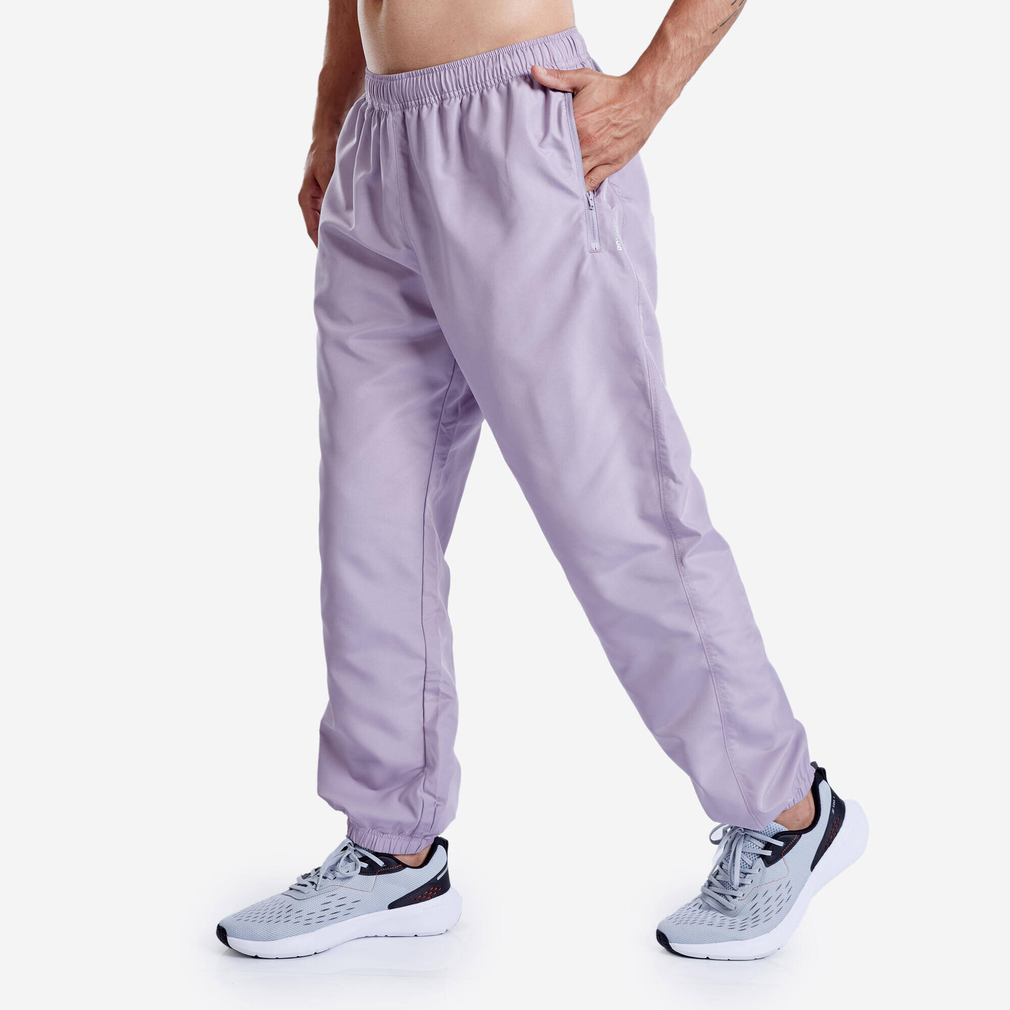 Men Gym Trackpants Slim Fit Jogger Style, Breathable, Quick Dry - Smoked Purple -  2