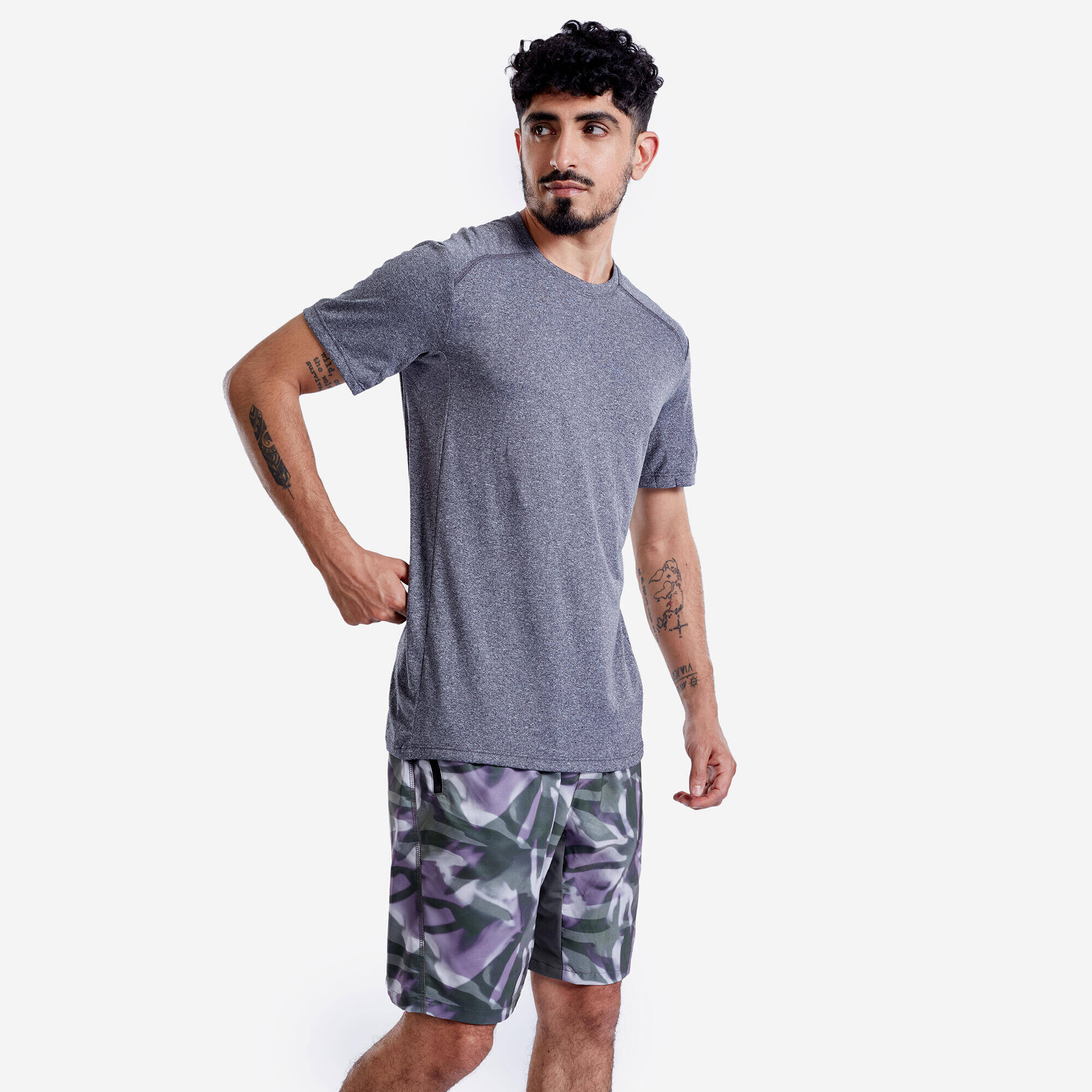 Refurbished Men Fitness Multicolour Shorts With Zip Pocket - Condition A -  1