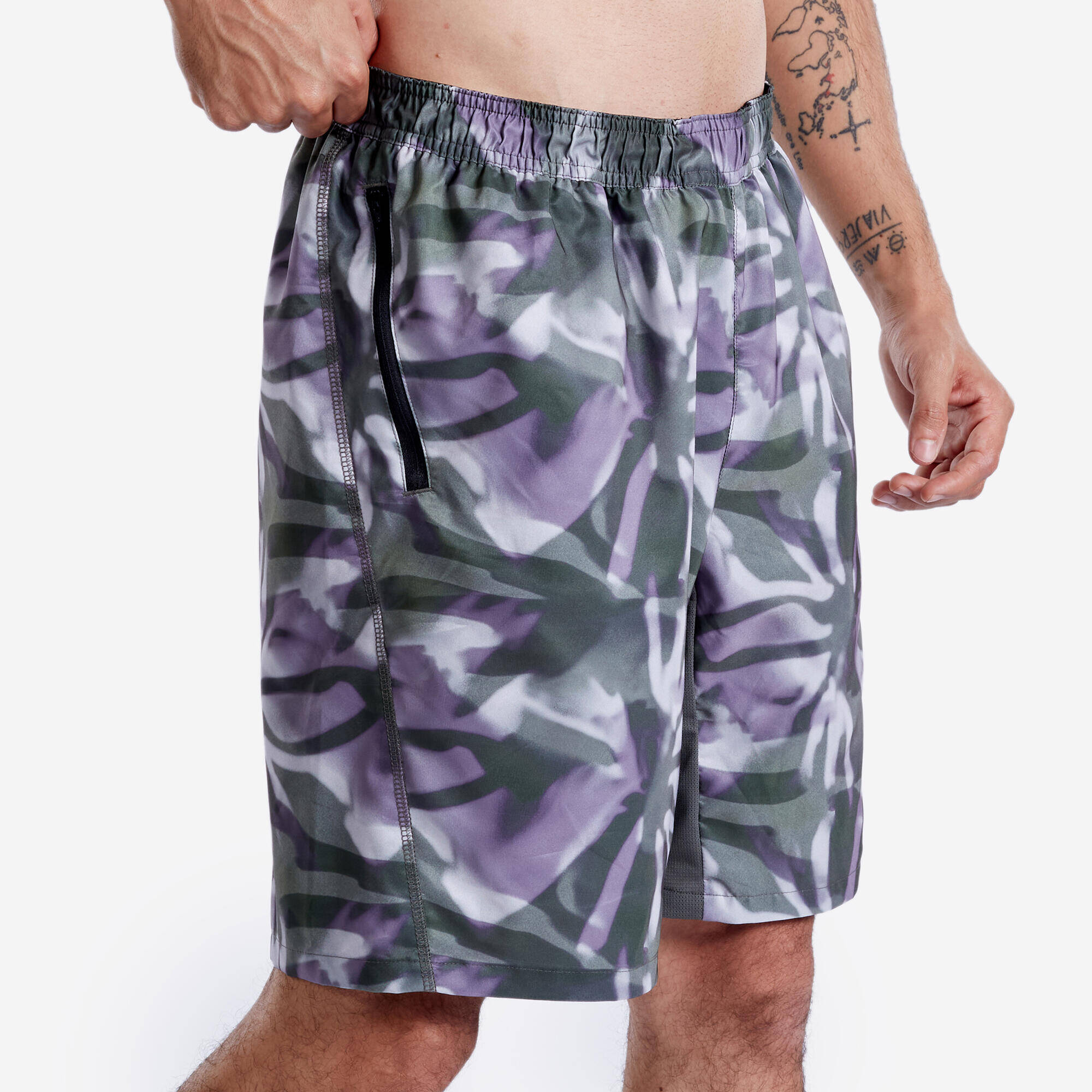Refurbished Men Fitness Multicolour Shorts With Zip Pocket - Condition A -  3