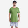 Cotton Crew Neck Plain Men's T- Shirt  -  Moss Green