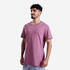 Cotton Men's Fitness T-Shirt 100 Sport tee - Old Purple