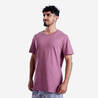 Cotton Men's Fitness T-Shirt 100 Sport tee - Old Purple