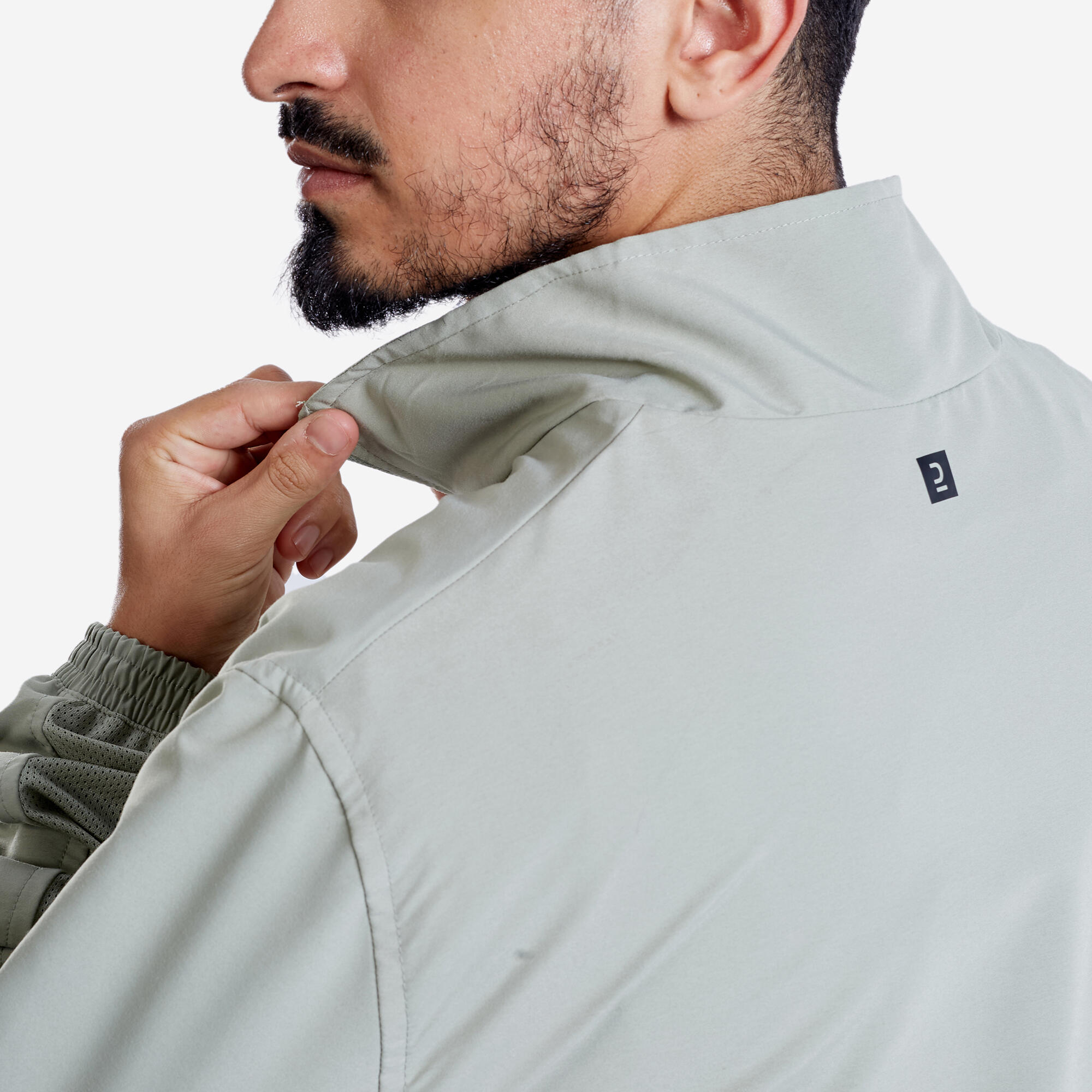 Men Fitness Tracksuit Jacket with Moisture Management FJA 100 - Sage Green