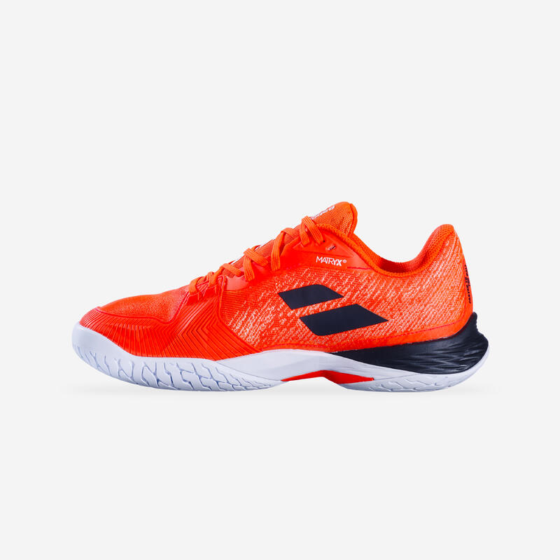 Zapatillas de tenis hombre multipista, Babolat Jet Mach 3 strike rojo