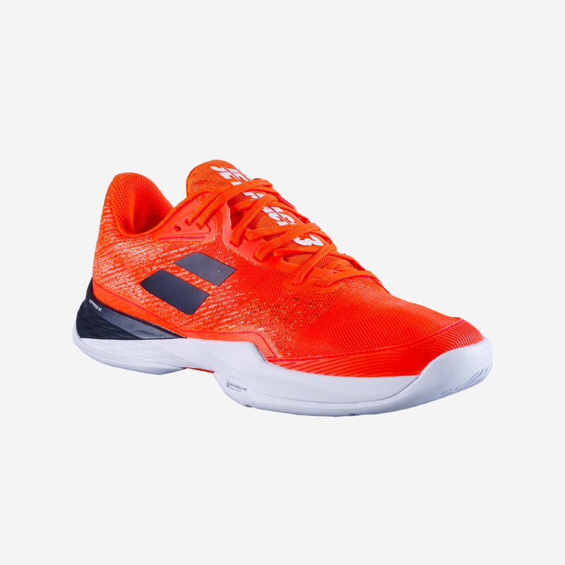 Zapatillas de tenis hombre multipista, Babolat Jet Mach 3 strike rojo