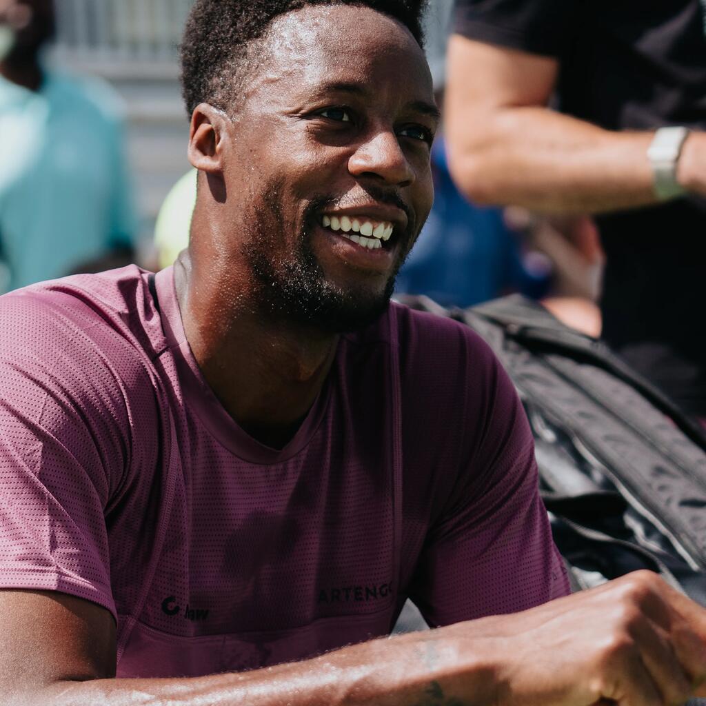 Herren Tennisshorts atmungsaktiv - Artengo Dry+ Violett Gaël Monfils