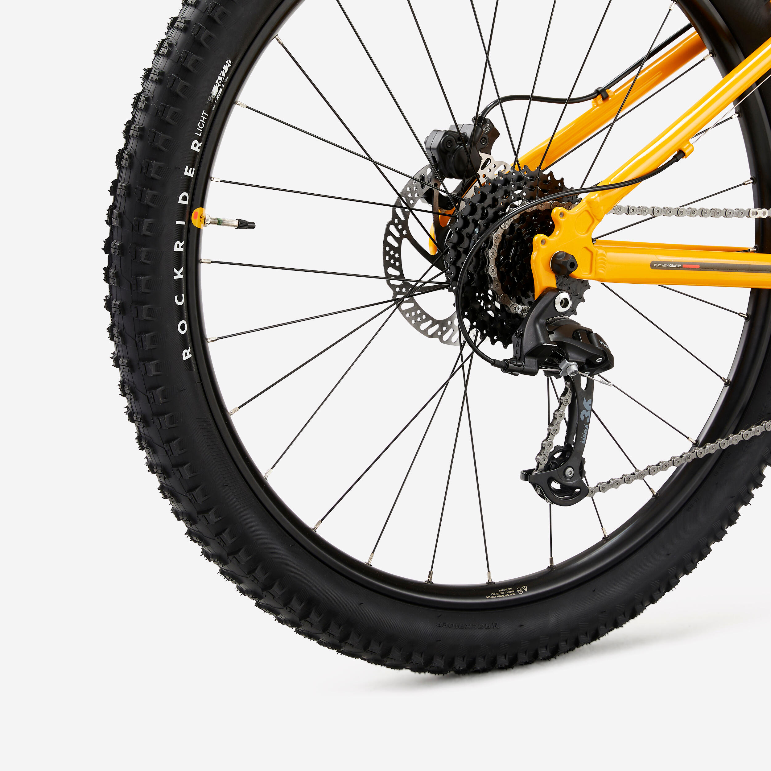 Kinderfahrrad Mountainbike 26 Zoll Rockrider Expl 900 gelb  8/15