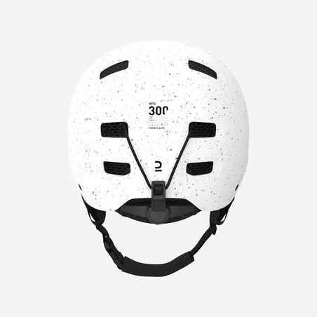 Adult/juniors ski and snowboard helmet - H-FS 300 - spotted white