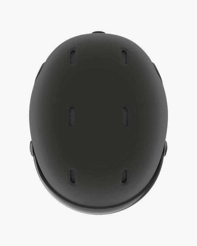 Skihelm-Aufnahme von oben, sodass die sechs Luftlöcher zu sehen sind.