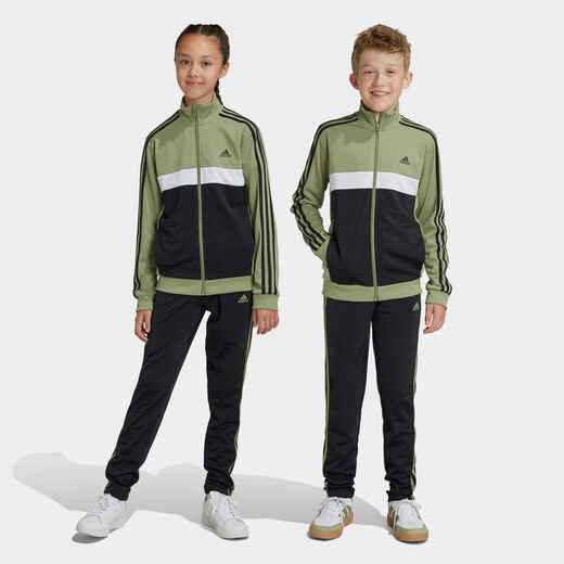 
      ADIDAS Trainingsanzug Kinder 3 Streifen - schwarz/grün 
  