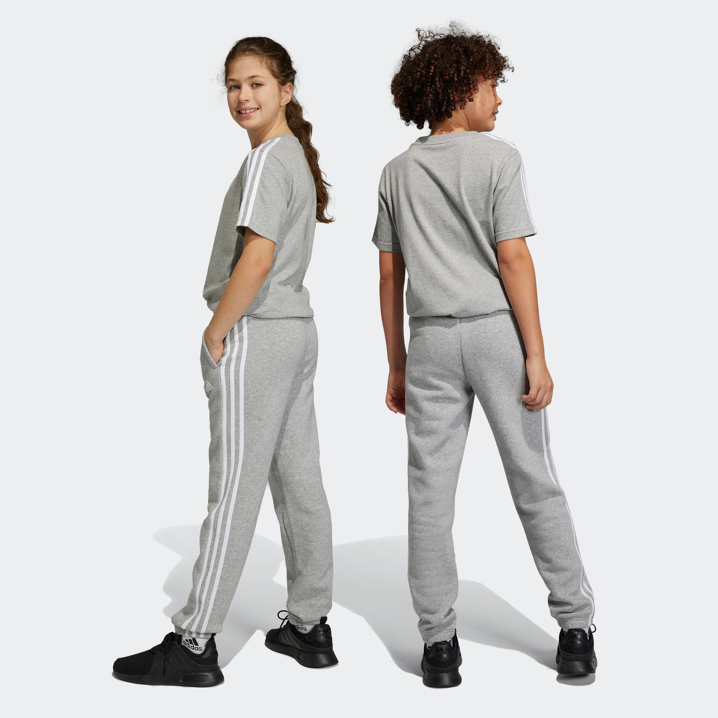 Pantalon de survêtement 3 bandes Adidas enfant - gris 7/7