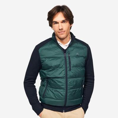 Giacca piumino golf versatile CW900 Uomo blu e verde