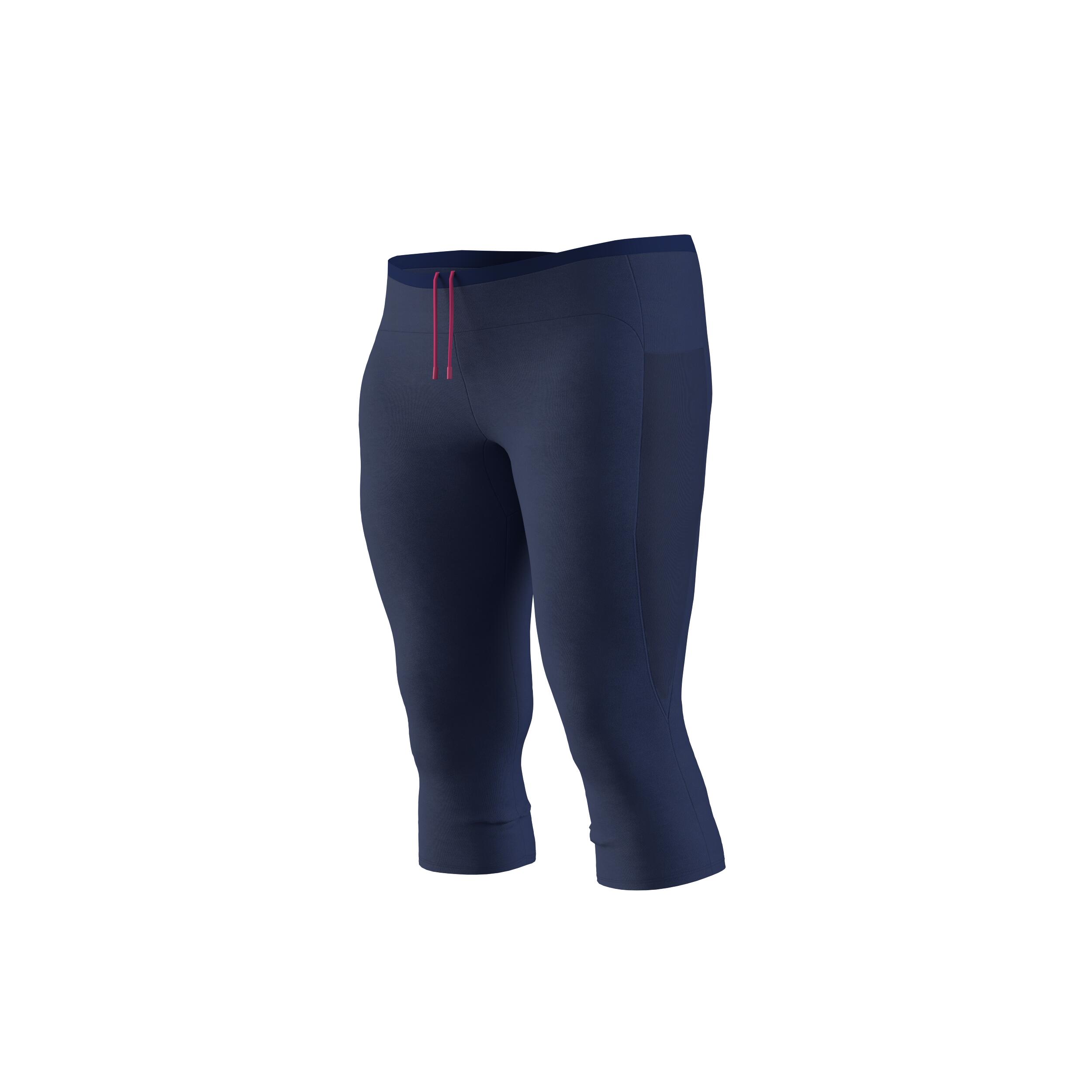 Lauftights 3/4 Damen atmungsaktiv - Run 500 Comfort marineblau 13/13