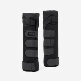 Guêtres de repos équitation avec coton cheval et poney - stable boots noire x2