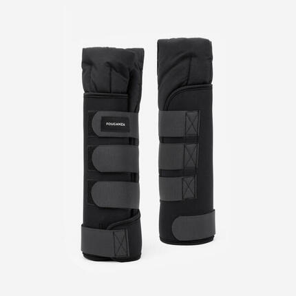 Guêtres de repos équitation avec coton cheval et poney - stable boots noire x2