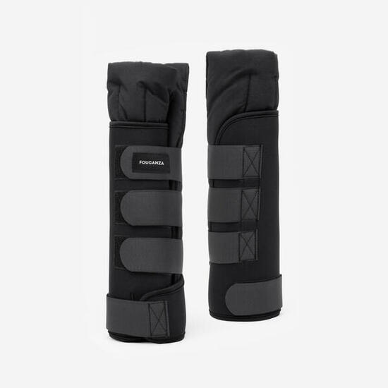 Guêtres de repos équitation avec coton cheval et poney - stable boots noire x2
