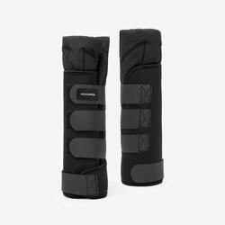 Guêtres de repos équitation avec coton cheval et poney - stable boots noire x2