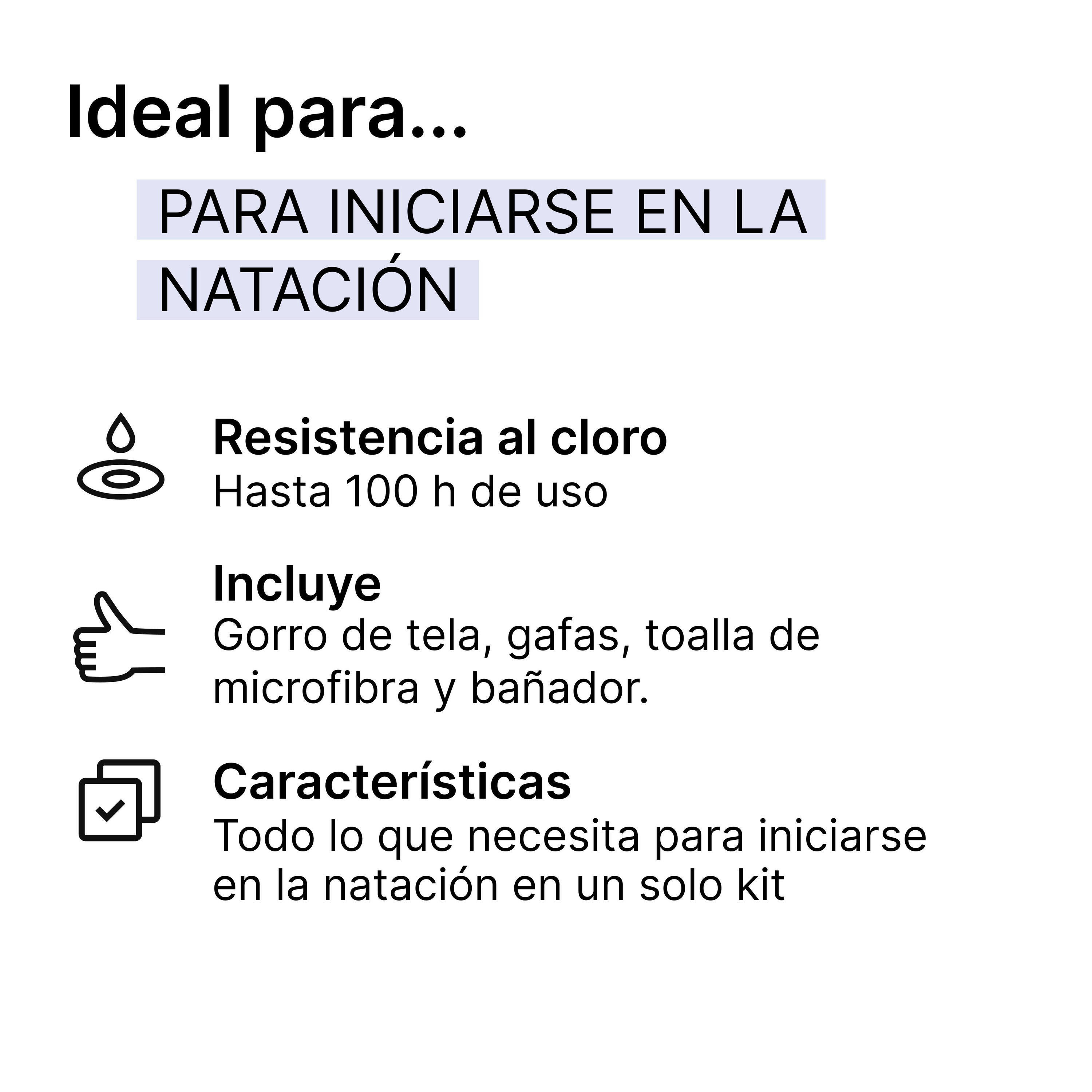 Segunda vida - Kit natación Niña Iniciación: bañador, gafas, gorro, toalla, b... 2/10