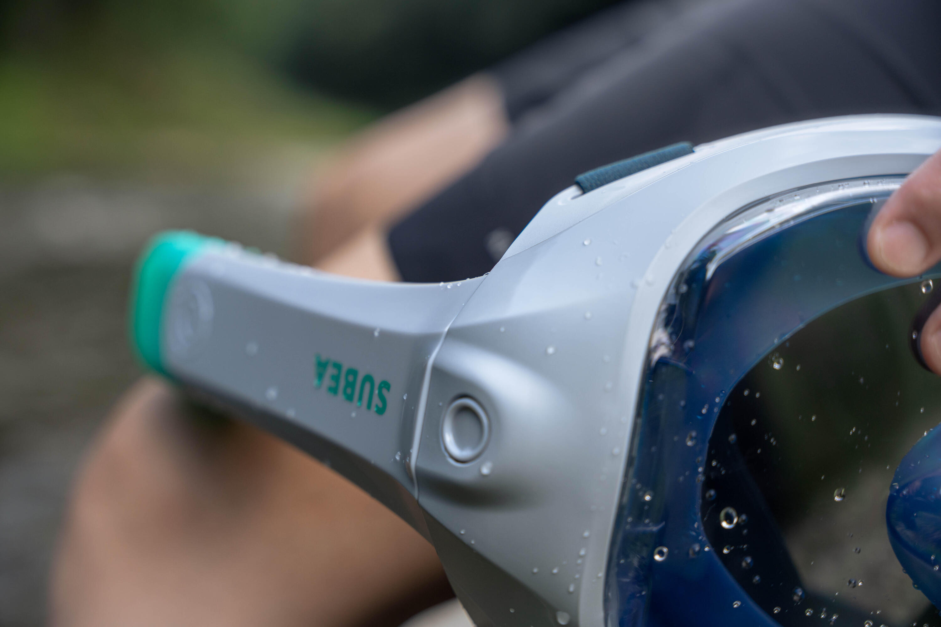 Masque snorkeling surface easybreath + avec valve acoustique > 10 ans - bleu 27/29