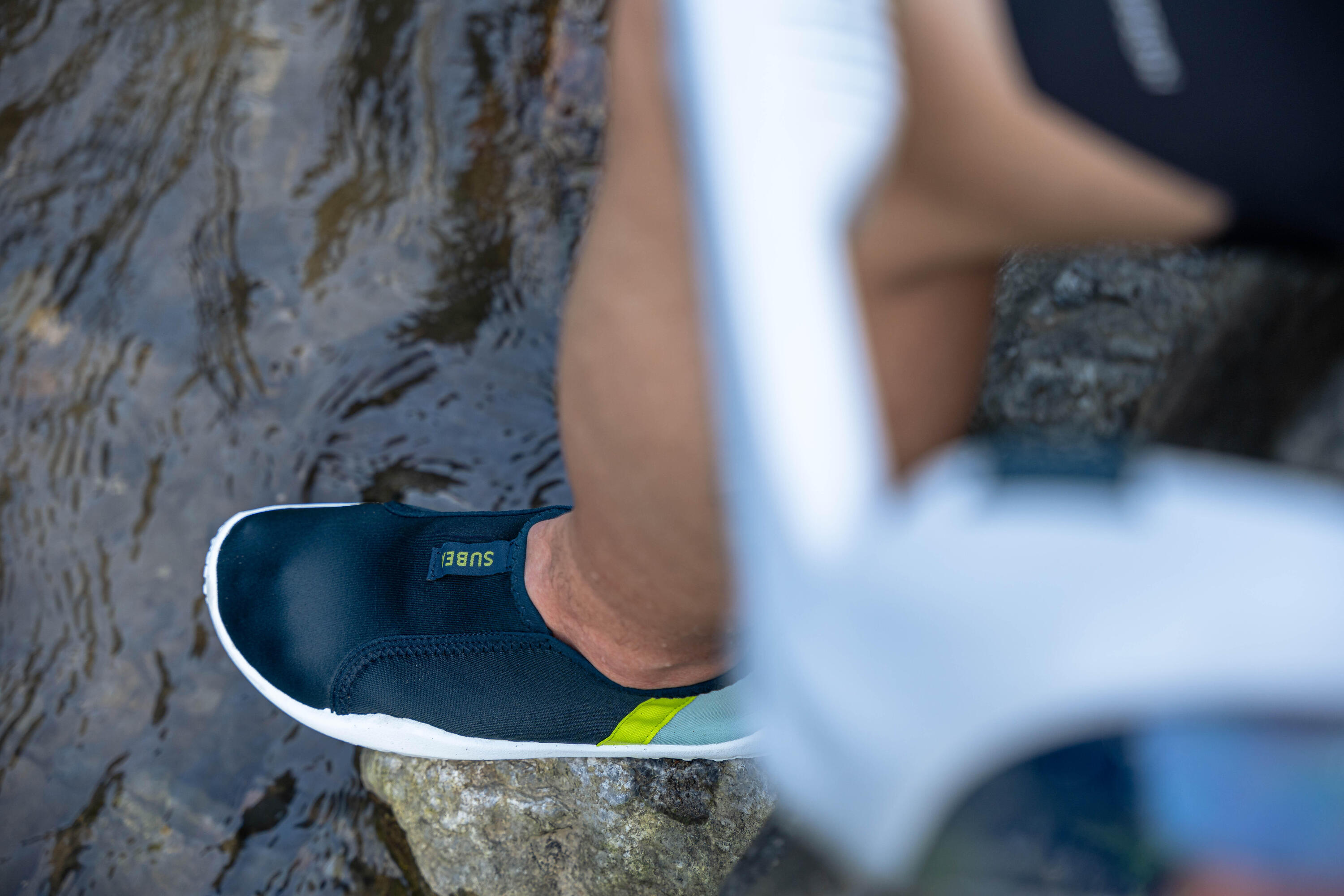 Masque snorkeling surface easybreath + avec valve acoustique > 10 ans - bleu 25/29