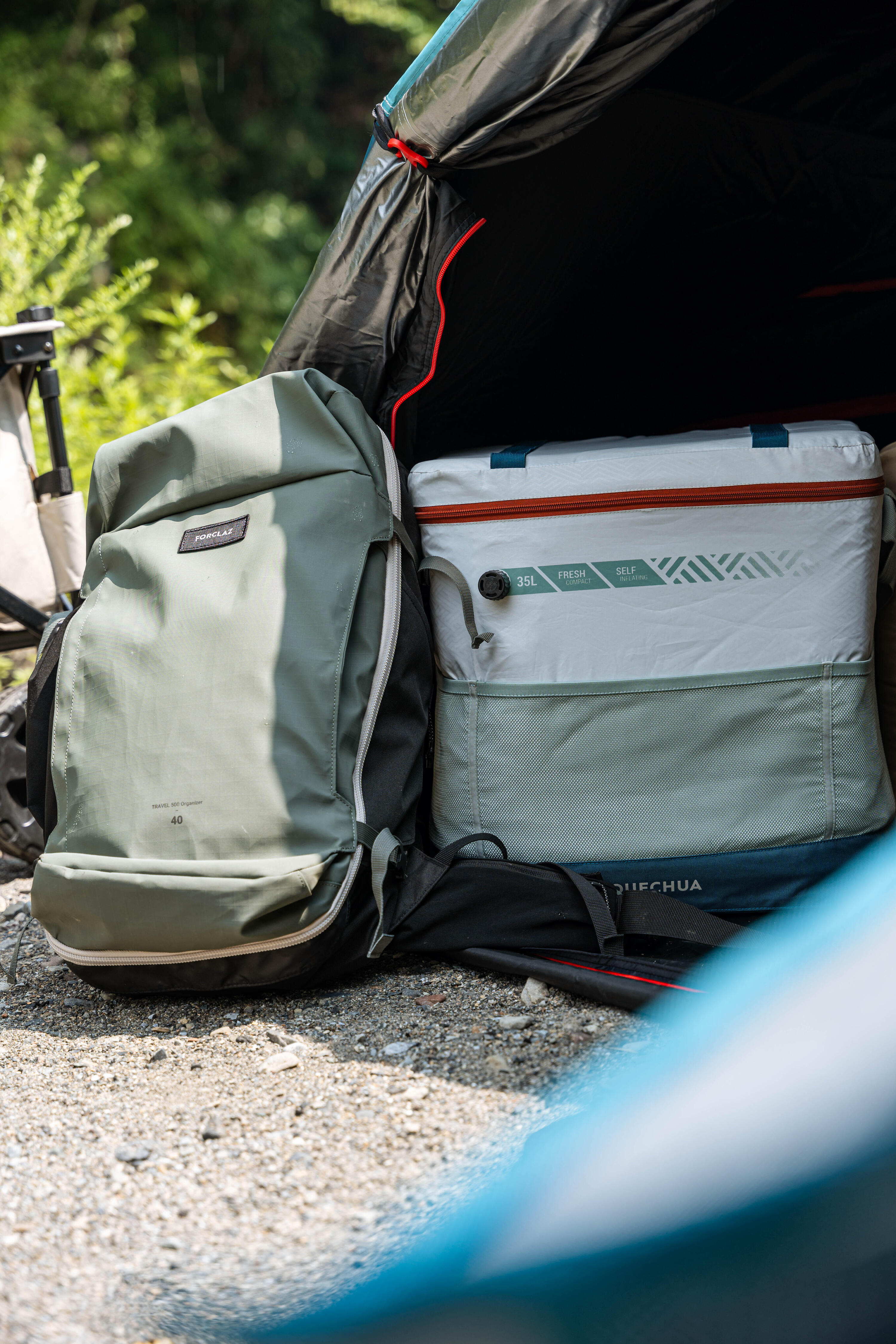 Sac à dos de voyage 40L, Travel 500 Organizer vert 16/24