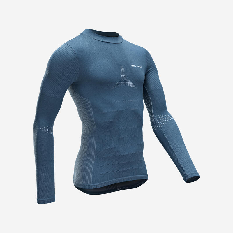 Maglia termica manica lunga ciclismo uomo RACER 2 blu