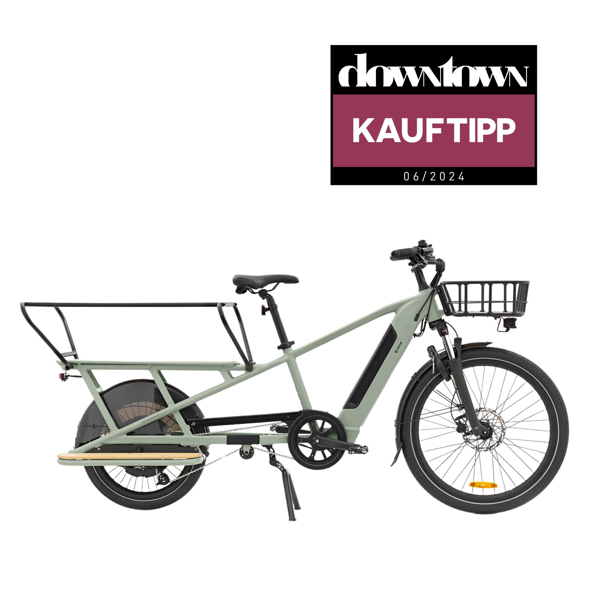 E-Lastenfahrrad Cargobike R500E Longtail hellgrün  3/29