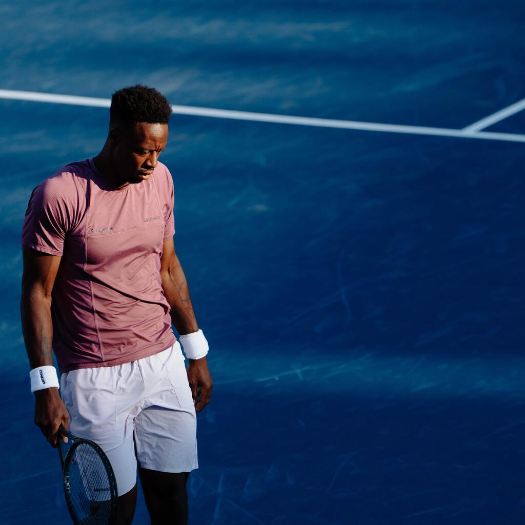 МЪЖКИ ДИШАЩИ ШОРТИ ЗА ТЕНИС DRY+ GAËL MONFILS, ЛИЛАВИ