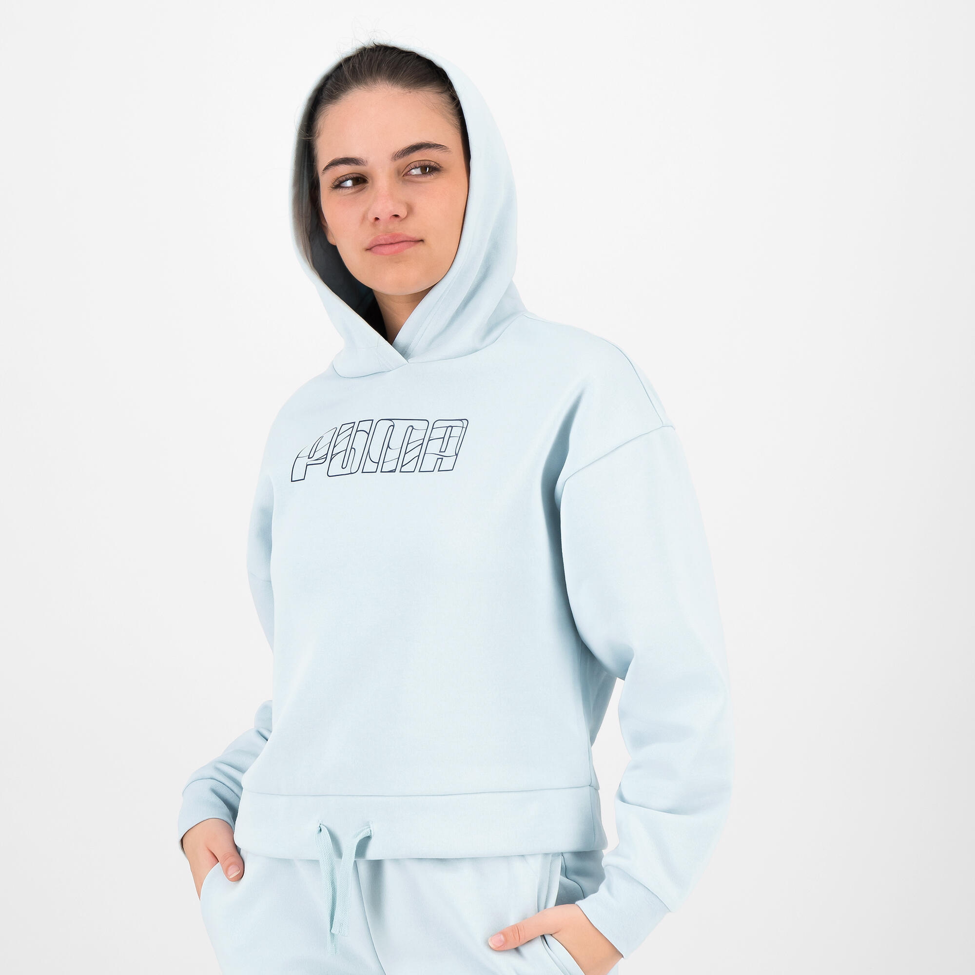 Sudadera Puma Mujer Azul Corta Capucha PUMA Decathlon