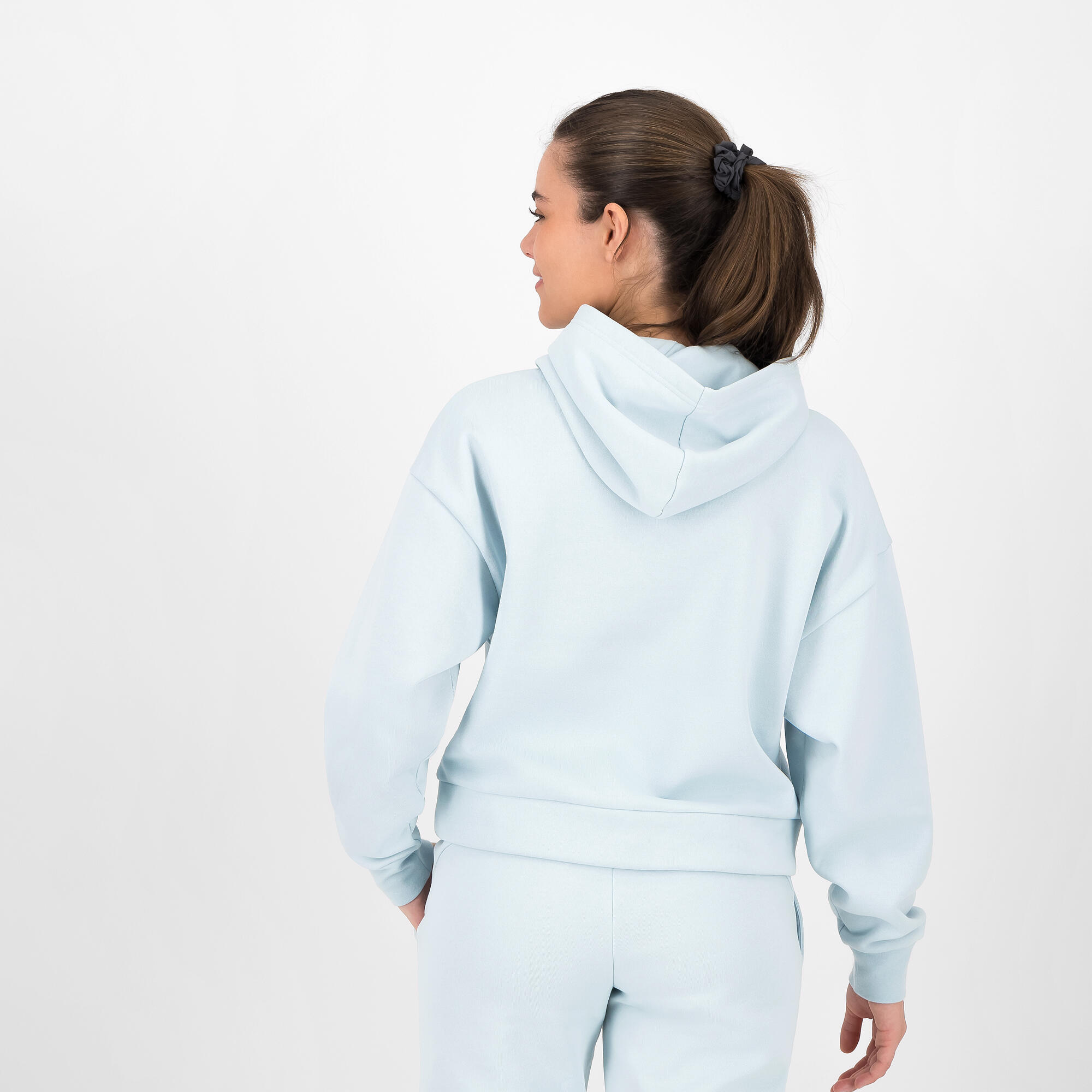 Sweat a capuche court imprime Puma femme bleu PUMA Decathlon