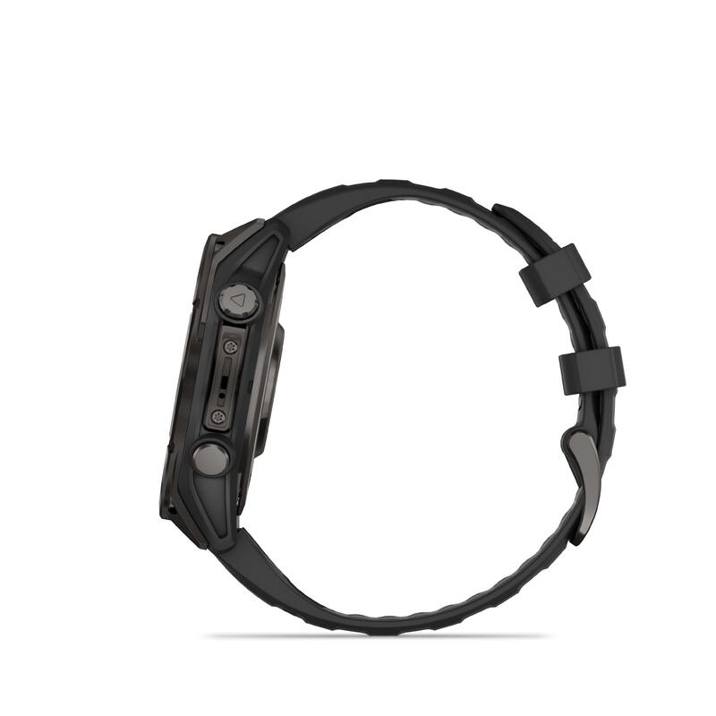 Ceas Smartwatch AMOLED Sapphire Titane Carbon Gray DLC 47mm, Fēnix® 8 Negru
