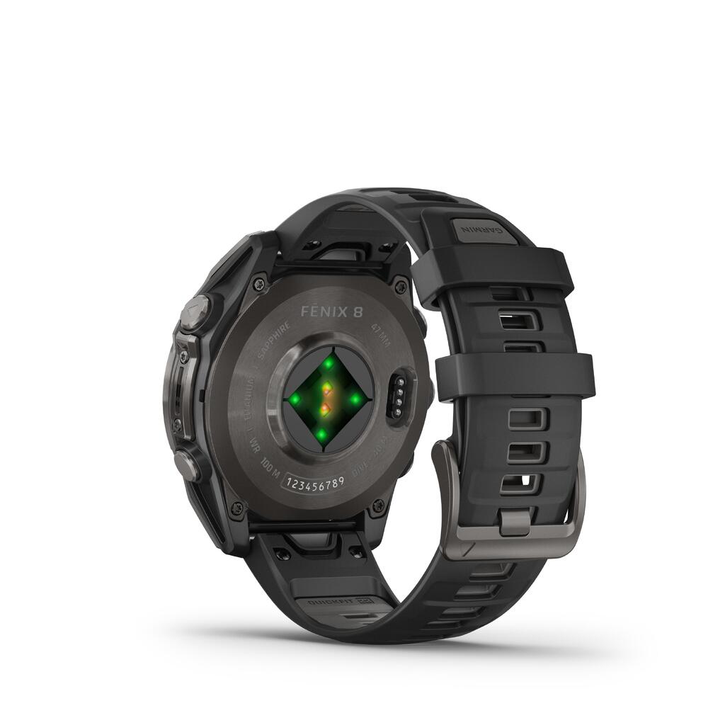 Smartwatch GPS Multisport mit Amoled Touchscreen Fénix 8 schwarz 