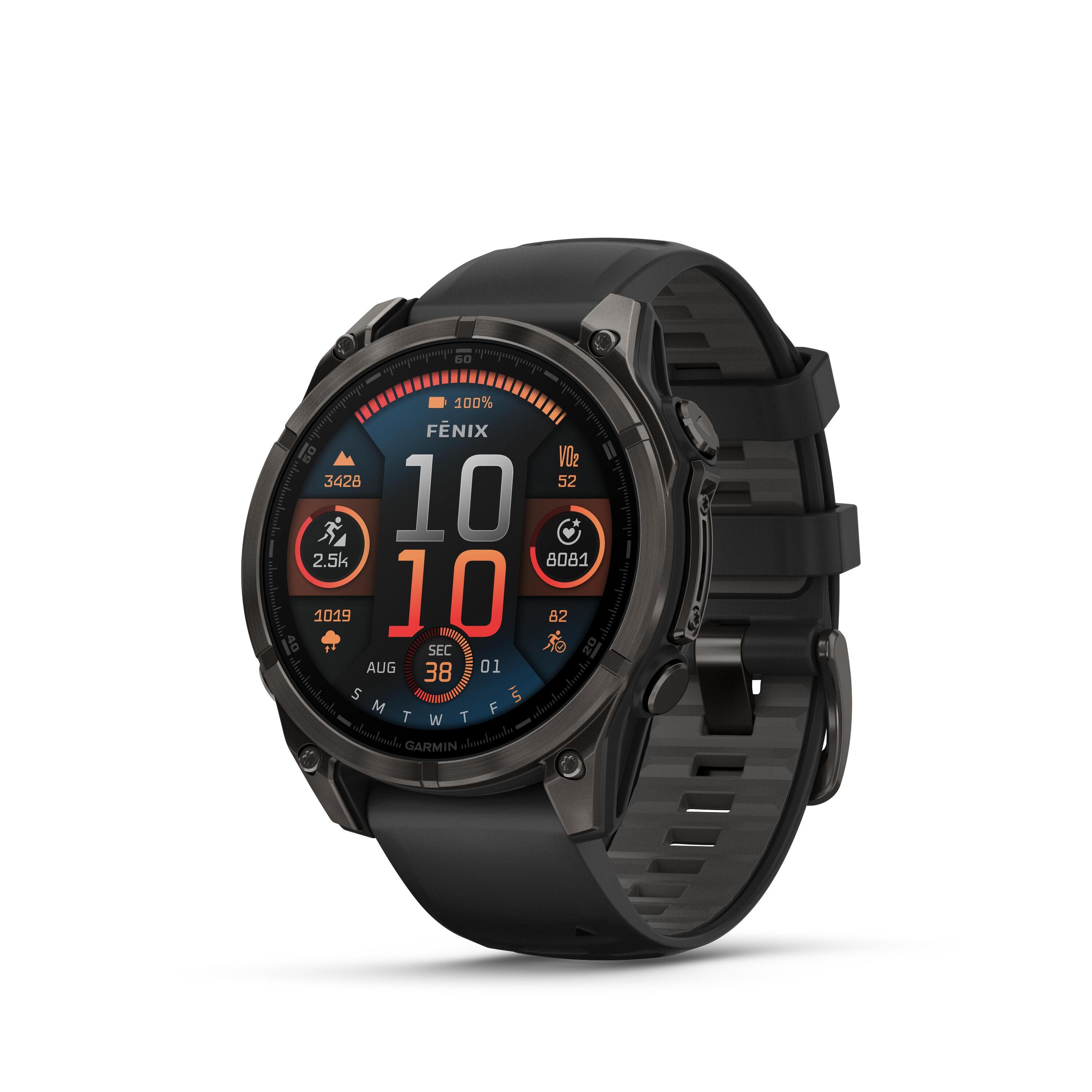 Reloj Inteligente Deportivo Fénix 8 Negro Amoled Sapphire Titanio Carbono DLC 6/11