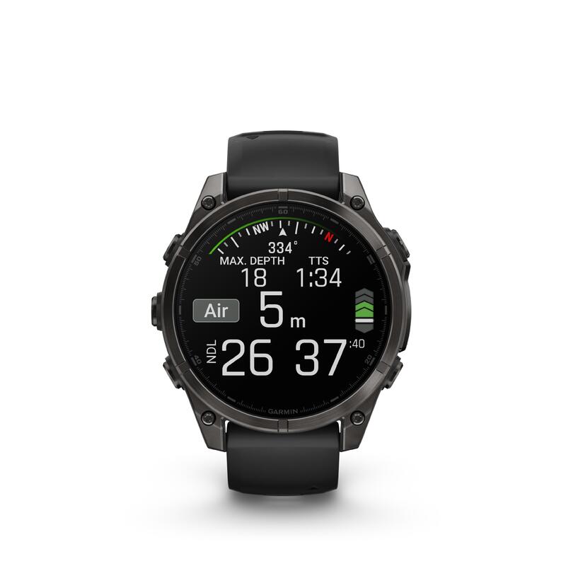 Chytré hodinky s AMOLED displejem Sapphire Fénix 8 titanové DLC 47 mm 
